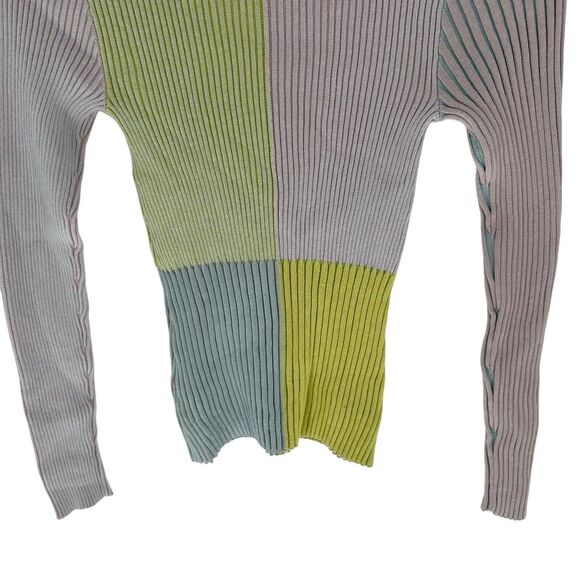 Rails Sweater Womens XS Pink Colorblock Pia Cashmere Blend Stretch Knit NEW - Picture 13 of 16